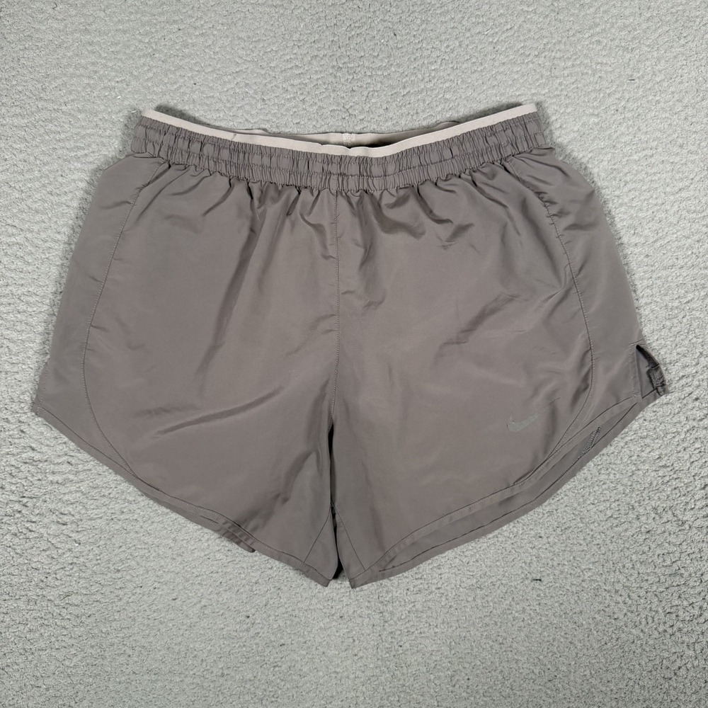 Nike Shorts Womens Medium Gray Tempo Brief Lined Running Athletic Gym Workout